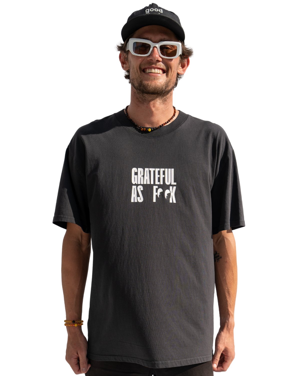 Men's Grateful As Fook Tee - The Good Human Factory