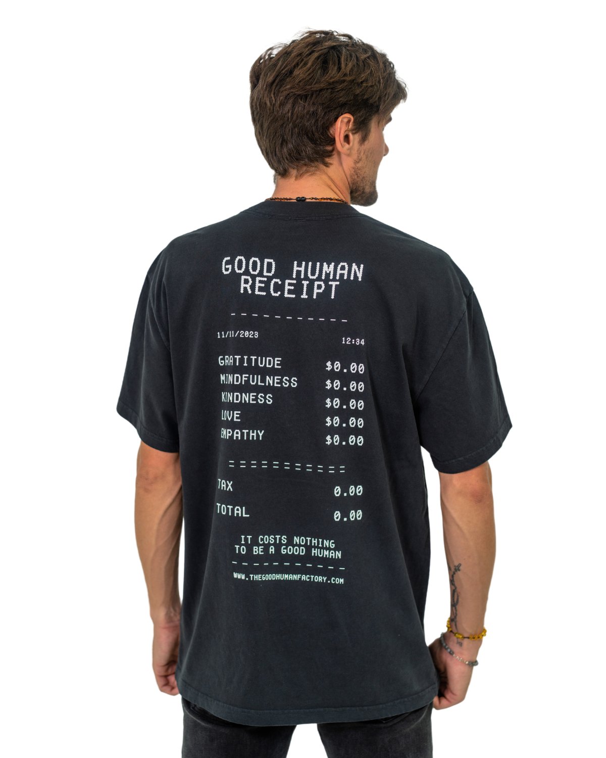 Men's Receipt Tee - The Good Human Factory