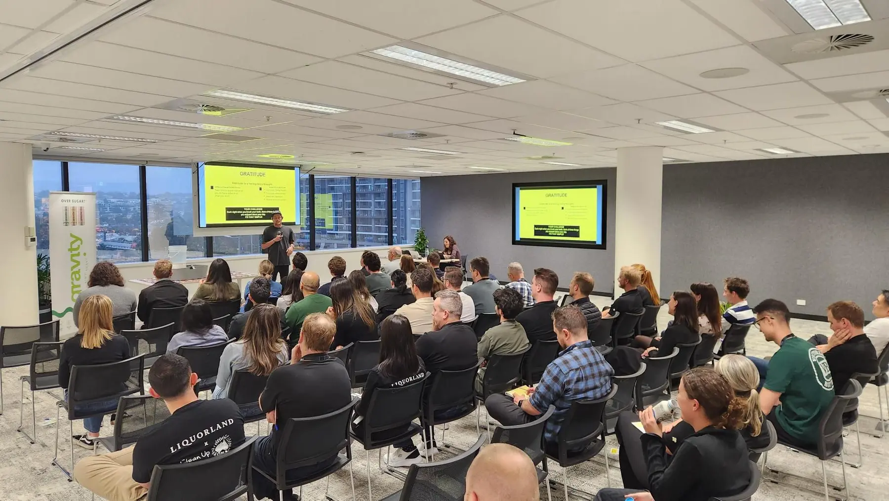 Cooper Chapman presenting a corporate wellbeing workshop